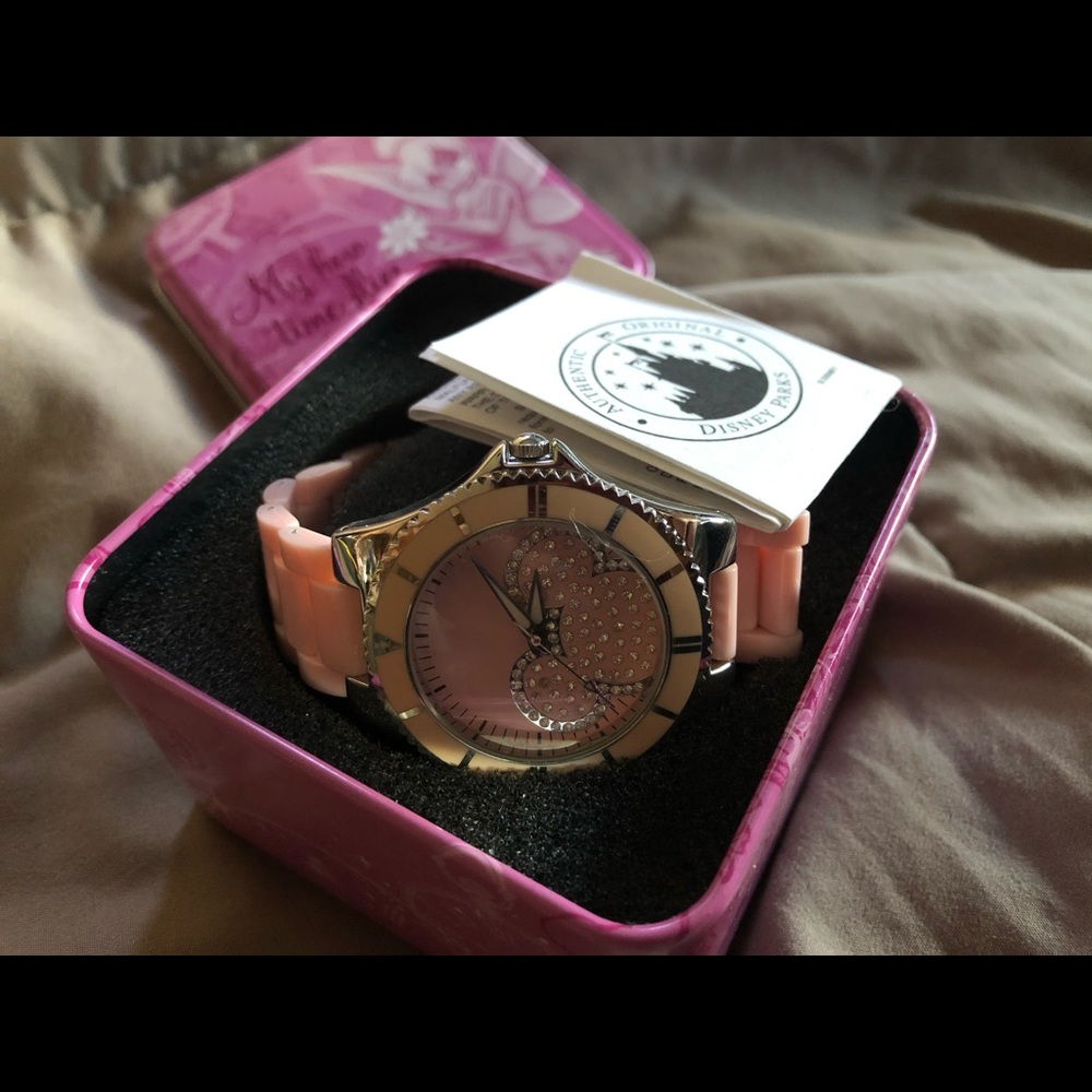 Special Edition Collectors Series DIsney Pink Tinkerbell Watch and Tin